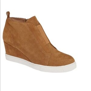 Felicia Wedge Suede Leather Sneaker LINEA PAOLO SZ 10 New